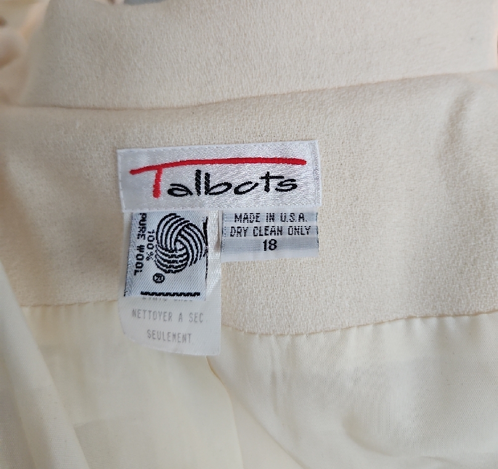 Talbots Cream Single-Button Blazer Jacket - Picture 4 of 9